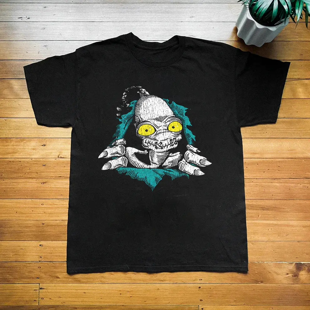 Oddworld Black Tee, Urban Street Style Vintage Graphic Tee Unisex Cotton Top, Y2K Grunge Aesthetic, Trendy T-Shirt, Casual Daily Wear, Gift T-Shirt Top Menswear Womenswear Streetwear
