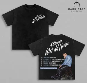 A Boogie Wit da Hoodie Tour Tee, Hip Hop Rap Graphic Shirt, Vintage Washed Concert T-Shirt, Oversized Streetwear Music Tee, Urban Rap Fan Gift, Acid Wash Unisex Summer Shirt, Retro Inspired Tour Merch Top