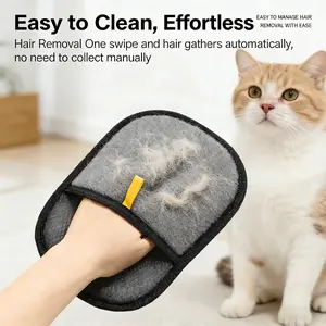 Pet hair static electricity removal gloves, double-sided brush hair remover gloves, cat and dog hair grooming and cleaning gloves