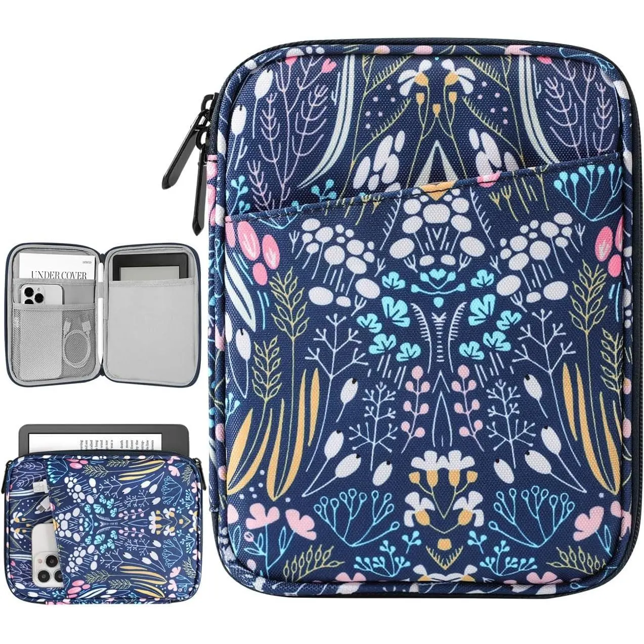 6-7 Inch Sleeve Carrying Case for 7" Kindle Colorsoft Signature Edition and All- Kindle Paperwhite, Protective Sleeve Cover Pouch Bag for 6" Kindle/Kindle Oasis/E-Reader, Night Blue