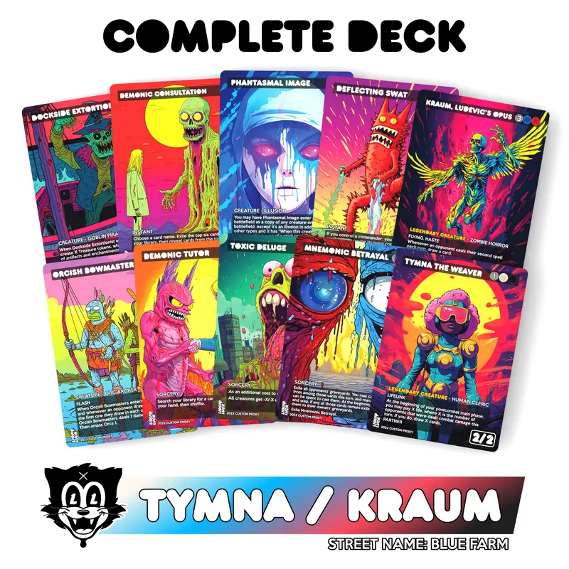 Tymna the Weaver /// Kraum, Ludevic's Opus [Blue Farm] Proxy Deck - Best Commander/EDH Deck | Complete 108-Card Ready-to-Play Deck Magic Pack Magic Gathering Magic Booster Pack
