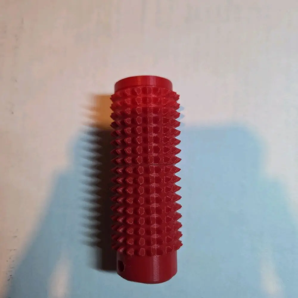Spiky Fidget Hand Roller Spinner - Red Color, Ideal for Stress Relief and Hand Massage