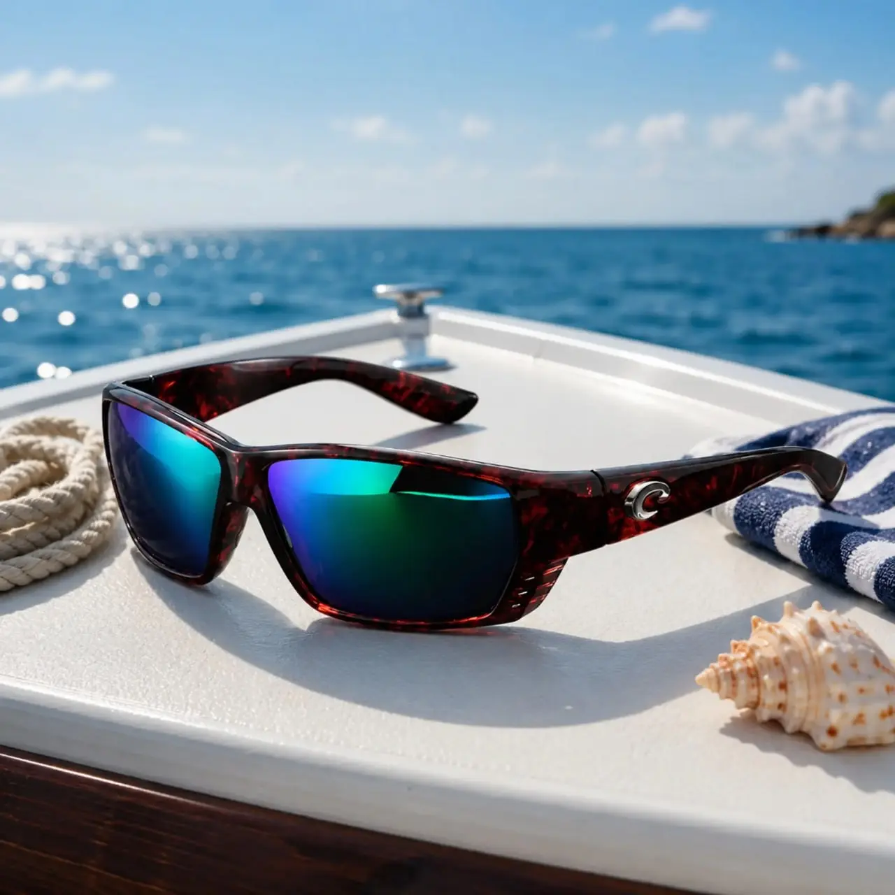 Costaego Polarized Sunglasses for Men, UV400 Fishing Sunglasses, Mirrored Sport Shades for Boating, Driving & Beach