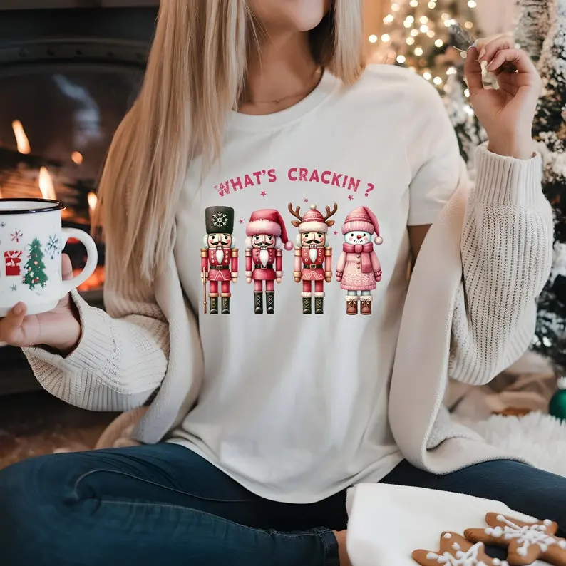 Nutcracker Shirt, Comfort Colors Christmas Nutcracker Shirt, Christmas Sweatshirt, Pink Nutcracker Snowman Tshirt, Christmas Gift