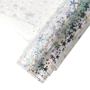 Transparent super clear PVC artificial leather roll, 11.81 x 53.15 inches, perfect for DIY hair accessories bows, earrings, earring storage bags and all kinds of handmade projects. Fast shipping from US overseas warehouses