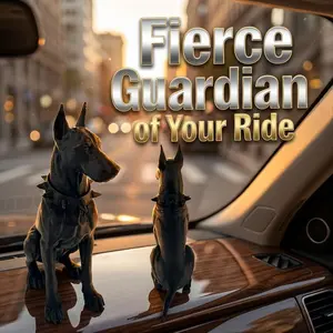 Realistic Doberman Figurine, 3D Printed PLA Lifelike Doberman Pinscher Ornament with Muscular Detail, Decorative Statue Collectible Figurines for Desk/Car Interior/Entryway/Pet Memorial Corner, Perfect Gift for Doberman Lovers & Dog Breed Collectors