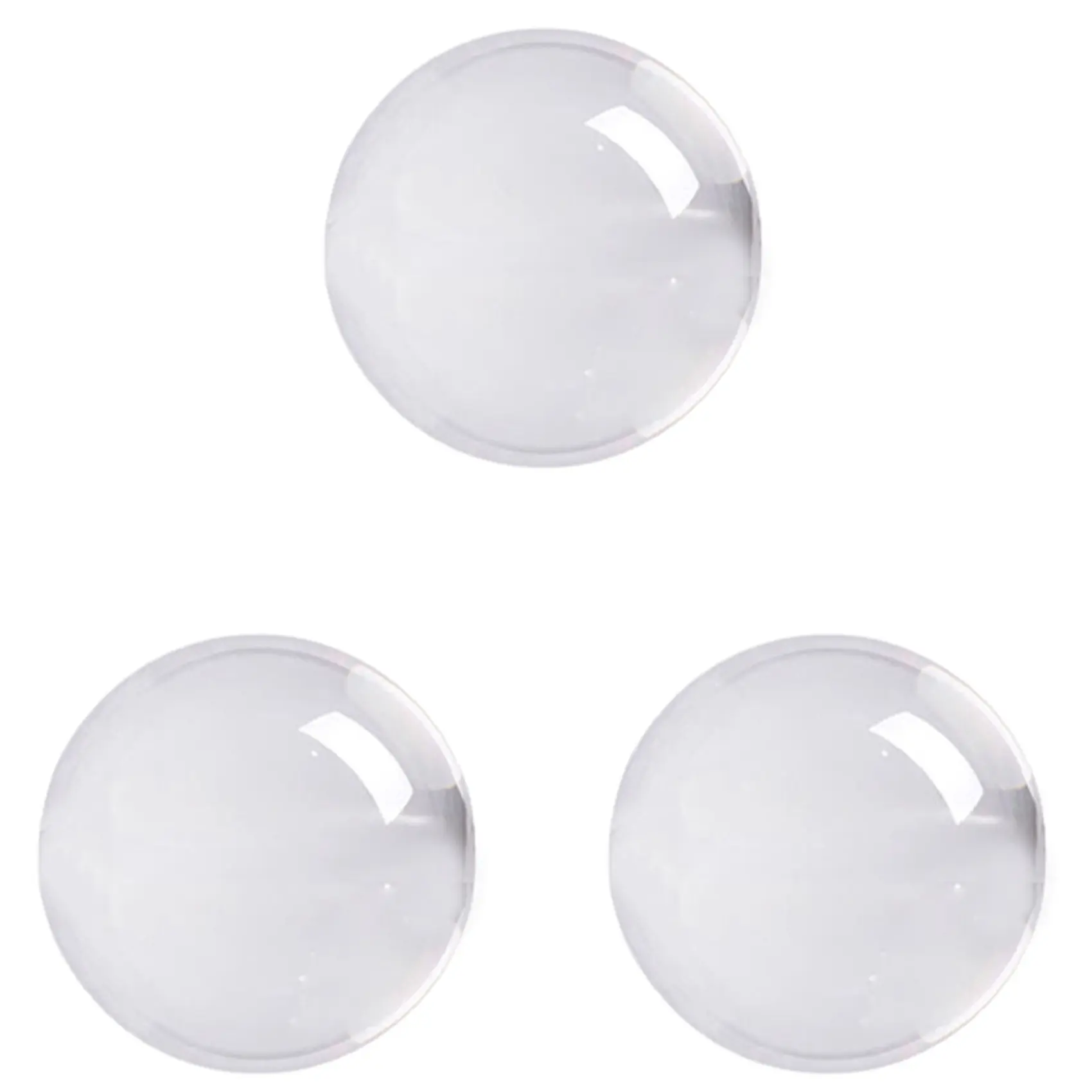 3-Pack 30mm Diameter Transparent Glass Crystal Balls - Sphere Shape Healing Tool, Divinations and Meditation Accessory, Home & Office Decoration