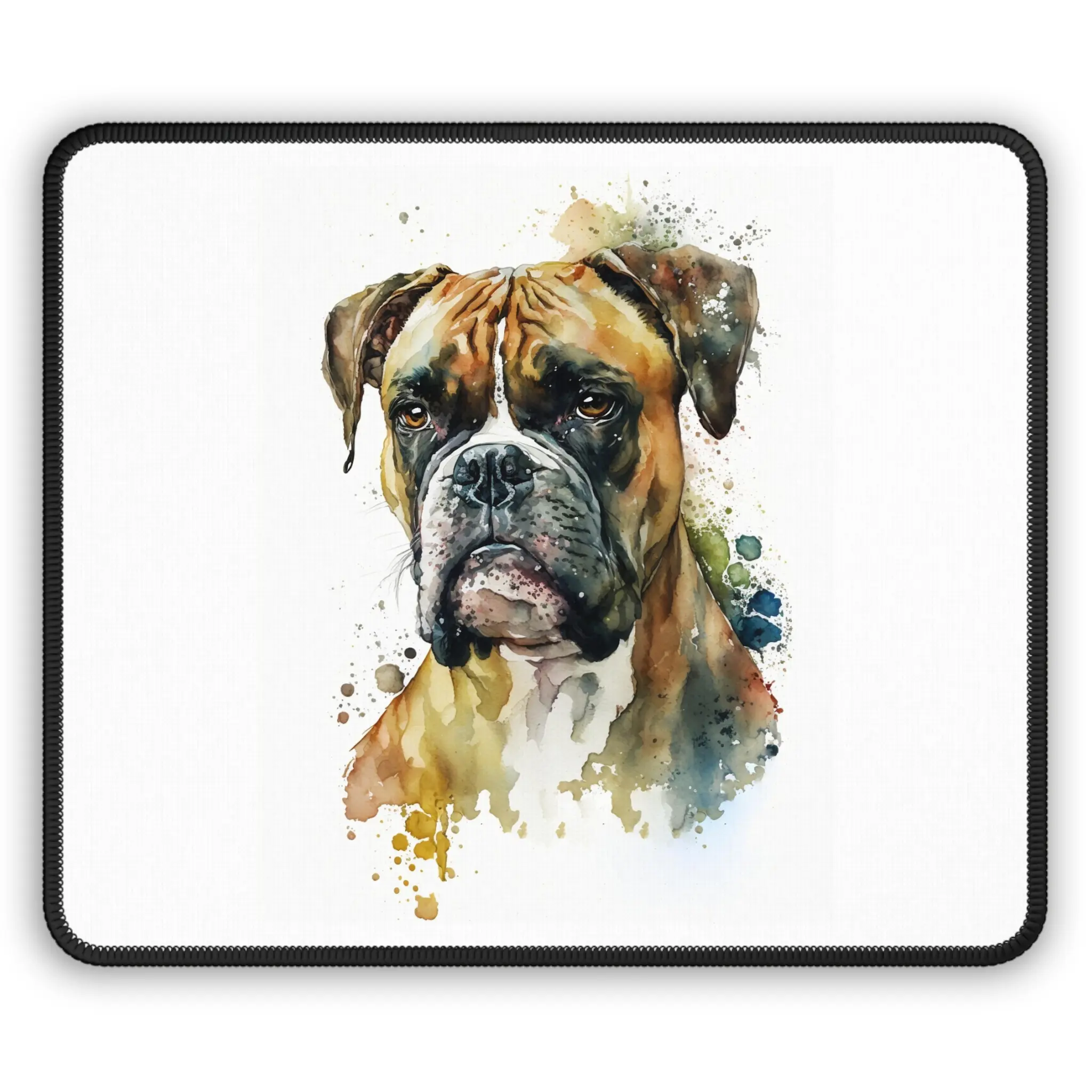Watercolor Boxer Dog Gaming Mouse Pad, Pet Lover Gift, Desk Decor, Dog Lover Accessory, Office Supplies, Fun Gaming Accessories