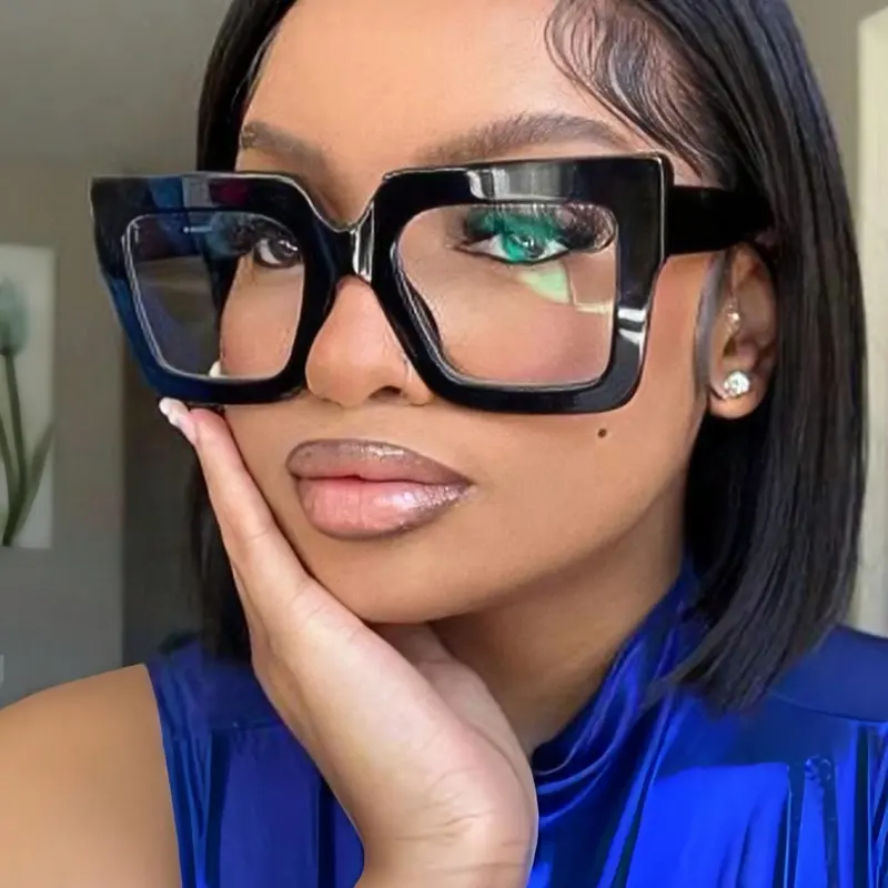 Unisex Vintage Oversized Eyeglasses, Stylish Trendy Eyewear, Trendy Casual Eyeglasses for Everyday Use, Fashion Accessories for Outdoor Activities