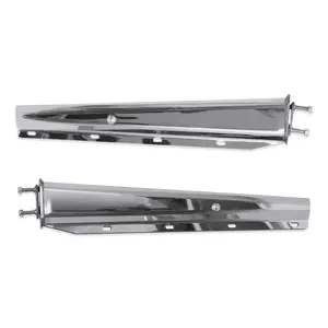 Stainless Steel Straight Spring Loaded Mud Flap Hanger Set 2.5" Bolt Spacing 30" Length Fit For Semi Trucks, 2 Pcs