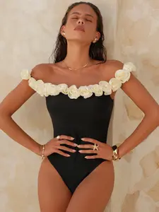 Women's One Shoulder Swimsuit, Off Shoulder Swimsuit, Sexy Beachwear Swimwear, Comfortable & Stylish Design, Perfect for Summer Pool Parties