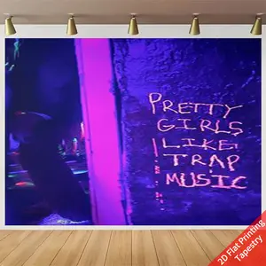 Letter Pattern Tapestry, Polyester Fabric, Ideal for Living Room & Home Bedroom Decor, Wall Art Hanging, Includes Installation Kit, Funny Tapestry