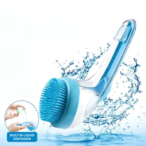 2-in-1 Pet Bath Brush with Built-in Shampoo Dispenser, Manual Multi-functional Grooming Bath Accessory for Dogs & Cats (Long & Short Haired) Bathing Bag