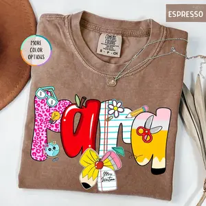 Comfort Colors Custom Name Coquette Para Shirt, Paraprofessional Shirt, Teacher Assistant Shirts, School Teacher Graphic Tees, Women Para Gifts