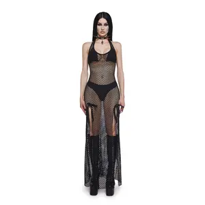 Romantic Rebel Maxi Dress - Fishnet