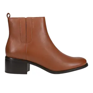 Cole Haan Womens Addie Round Toe Zippered Casual Boots Ankle Mid Heel 2-3" - Brown
