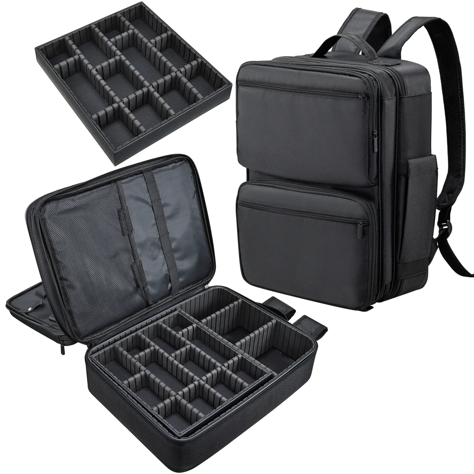 Extral Large Barber Bag with Detachable Tray Portable Backpack for Clippers and Supplies Travel Hairstylist Bags Hairdresser Case