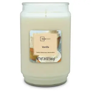 Vanilla Scented Single-Wick Large Glass Jar Candle, 20Oz Candle-lite