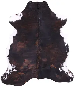 SUPER SALE Dark Brindle Natural Cowhide Rug - Large 6'7"H x 5'9"W
