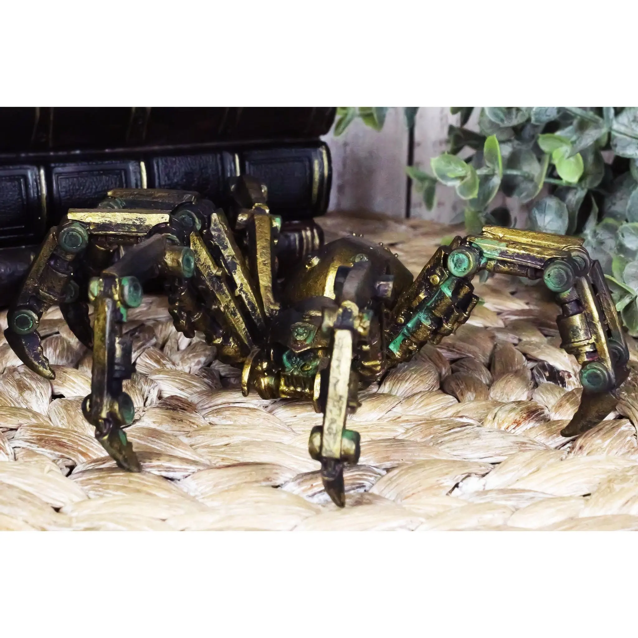 Ebros Steampunk Robotic Spider Statue Cyborg Gargantuan Arachnid Tarantula Figurine