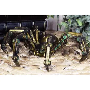 Ebros Steampunk Robotic Spider Statue Cyborg Gargantuan Arachnid Tarantula Figurine