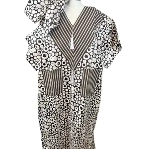 Ankara boubou bazin with asi and scarf long dress African woman wear for church ,party and events Womenswear