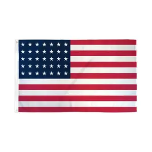35-Star Print Banner, 3x5ft Dye Sublimation Polyester Flag for Home & Festive Party Decor