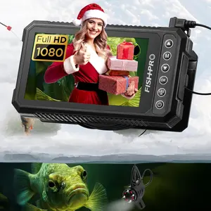 [Fishpro® 2026 Upgrade] 4.5'' True HD 1080P Underwater Fishing Camera (Plug & Play) - Ice Fishing Camera Underwater W/ 5,000Mah, USB-C, IR+LED, Fish Finder for Ice/Lake/Kayak, 20M/65Ft FishPRO