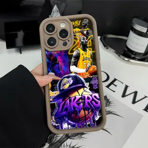 Lakers Graffiti Phone Case TPU Shockproof Outdoor Cover for iPhone 17 Air 17 Pro 16 Pro 15 Pro Max 14 Plus 13 Pro 12 11 Pro XS Max X XR