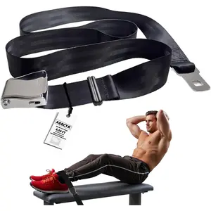 6.5FT Hamstring Curl Strap, Gym Seatbelt and Exercise Straps for Hamstring Stretch & Mobilization, Ideal for Home Gym Workouts for Women Men Lifting