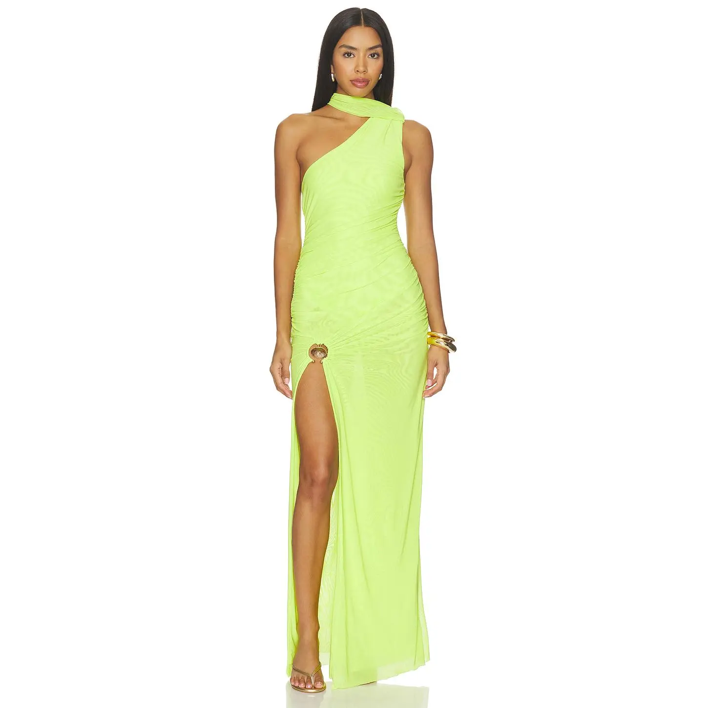AFRM Swezey Maxi Dress in Wild Lime