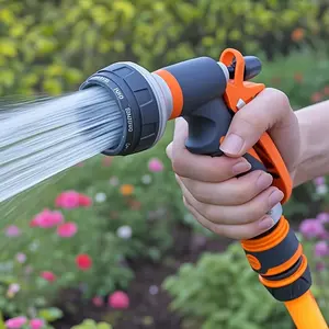 High Pressure Garden Hose Nozzle, Adjustable Spray Modes, Durable Lightweight Design, Ergonomic Handle, Universal Thread