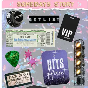 Somedays Story Vinyl Sticker Sheets - Aesthetic, Laminated, &durable journaling accents - Concerts