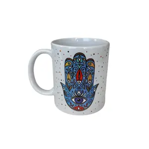Turkish Ceramic Mug - Unique Design with Textured Finish, Ideal for Drinking, Versatile Storage Solution Coffee Drinkware