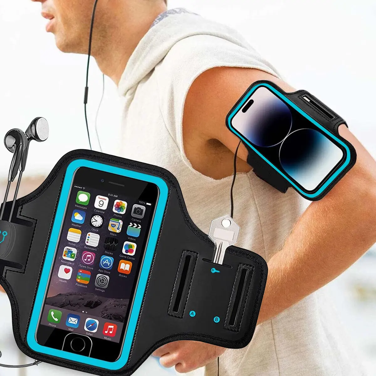 High-Quality Smart Outdoor Sports Phone Holder Arm Band Case for Runners - Cycling Bag, Fitness Jogging Equipment