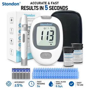 Blood Glucose Monitor Kit for Accurate Test, Diabetes Testing Kit with 100/50 Glucometer Strips, 100/50 Lancets 1 Glucometer and Lancing Devices, Portable Sugar Test Kit, No Coding DealsForYouDays fathersdaygift