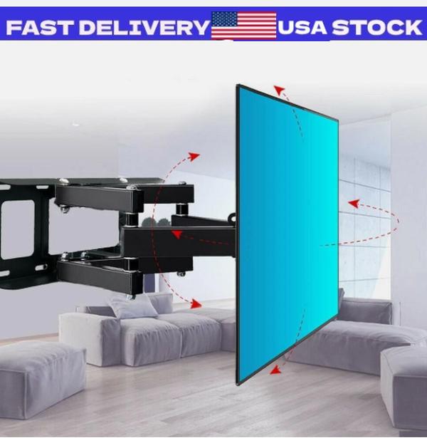 Articulating Full Motion TV Wall Mount Swivel Tilt For 32 42 47 50 55 60 65 70"