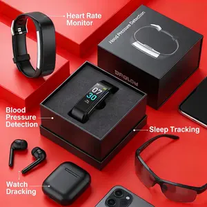 Smart S5 Wearable Fitness Tracker, Sports Bracelet with Temperature, Heart Rate, Blood Pressure, Blood Oxygen and Sleep Monitoring Functions