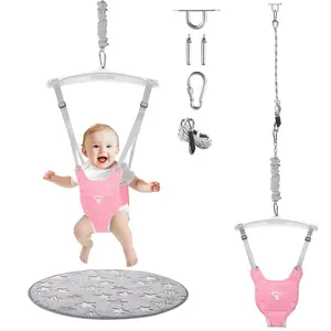 G TALECO GEAR Baby Jumper with a Ceiling Hook for Infant & Toddlers with Adjustable Chain, Bouncers for Indoor/Outdoor, Baby Doorway Jumper with Soft Rug