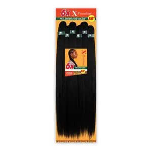 X-pression prestretched braiding hair - 6x braid 58 inch all kanekalon flame retardant synthetic braid for box braids and twists (4 MEDBROWN)
