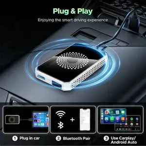 2026 Latest Car Screen Mirroring Adapter, Netflix Youtube Tiktok Google Play, 3-In-1 Wireless, for Original Wired Carplay, Travel Essential