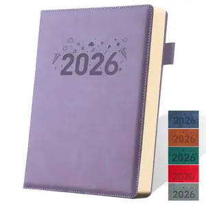 Large-sized A4 hardcover business notebook, 365-page leather-bound journal, featuring university-style grid lines, suitable for use in work, office and school settings, suitable for both men and women.