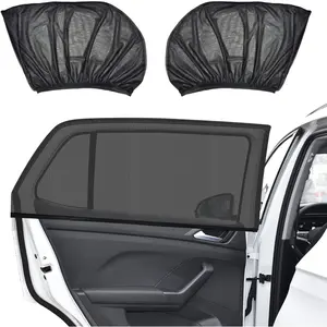 2PCS Car Window Shades, Sun Shade Blocker, Car Side Window Sun Shades, Breathable Mesh Baby Window Covers, Car Rear Window Sun Shade for Car Truck SUV Block UV Rays (Rear Window)