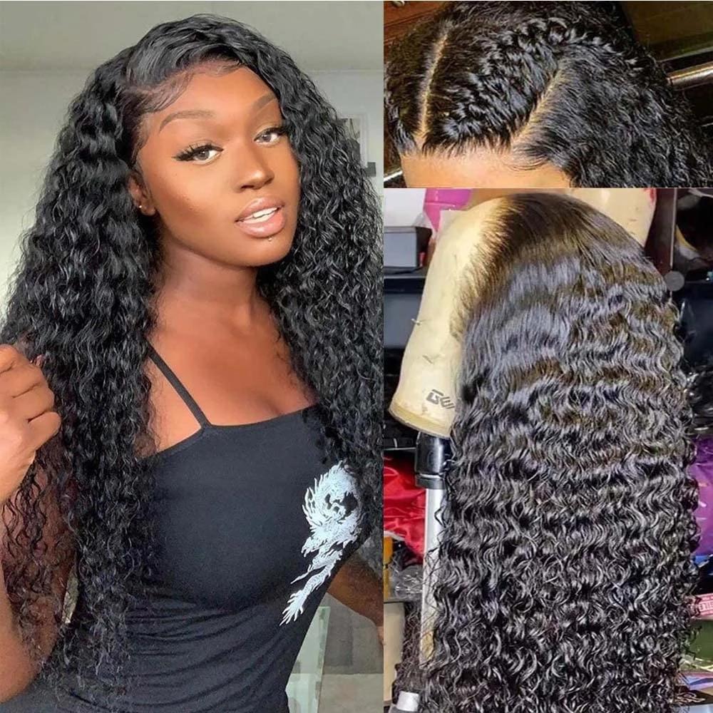 Bling Hair 13x4 Kinky Curly Wigs Human Hair Wigs Brazilian HD Lace Frontal Wig 13x4 HD Lace Front Human Hair Wig For Women
