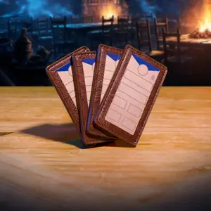 Initiative Trackers (Pack of 4) - Magnetic Turn Order Cards for D&D 5e and TTRPG Combat Management
