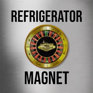 Las Vegas Foil Roulette Wheel Magnet – Elegant Casino-Themed Souvenir