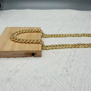 HD Sports Necklace, Rhinestone Decor Logo Pendant, WearingCuban Chain Jewelry, Fashion Jewelry for Party, Daily Decor