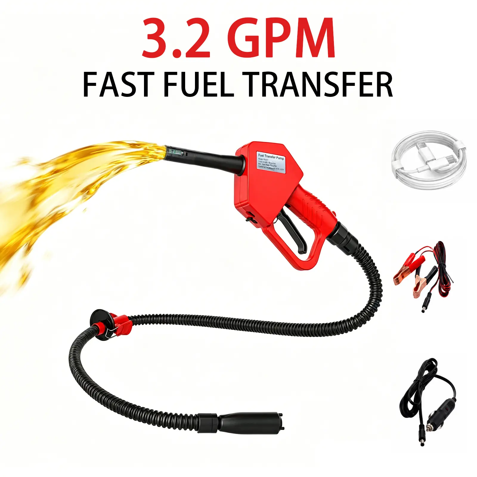 Automatic Transfer Pump Powered（Not for VP can） - Auto-Stop Sensor, 3.2 GPM Efficient Transmission