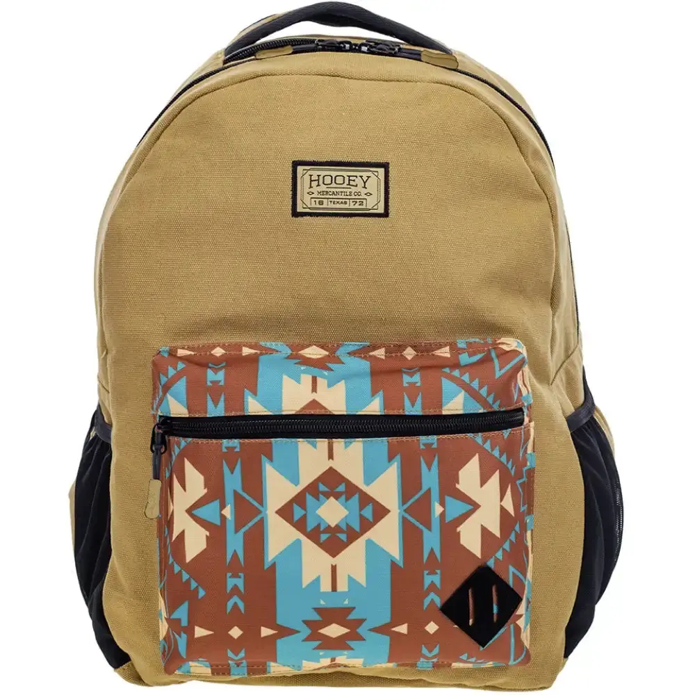 HOOey "Recess" Aztec Pocket (Tan/Turquoise/Red) - Backpack HOOey "Recess" Aztec Pocket (Tan/Turquoise/Red) - Backpack