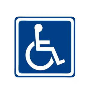 New 2026 14cm*14cm Fashion Disabled Sign Disability Mobility Parking Car Sticker Automobiles Exterior Accessories PVC Decals for Car Audi car decor accessories